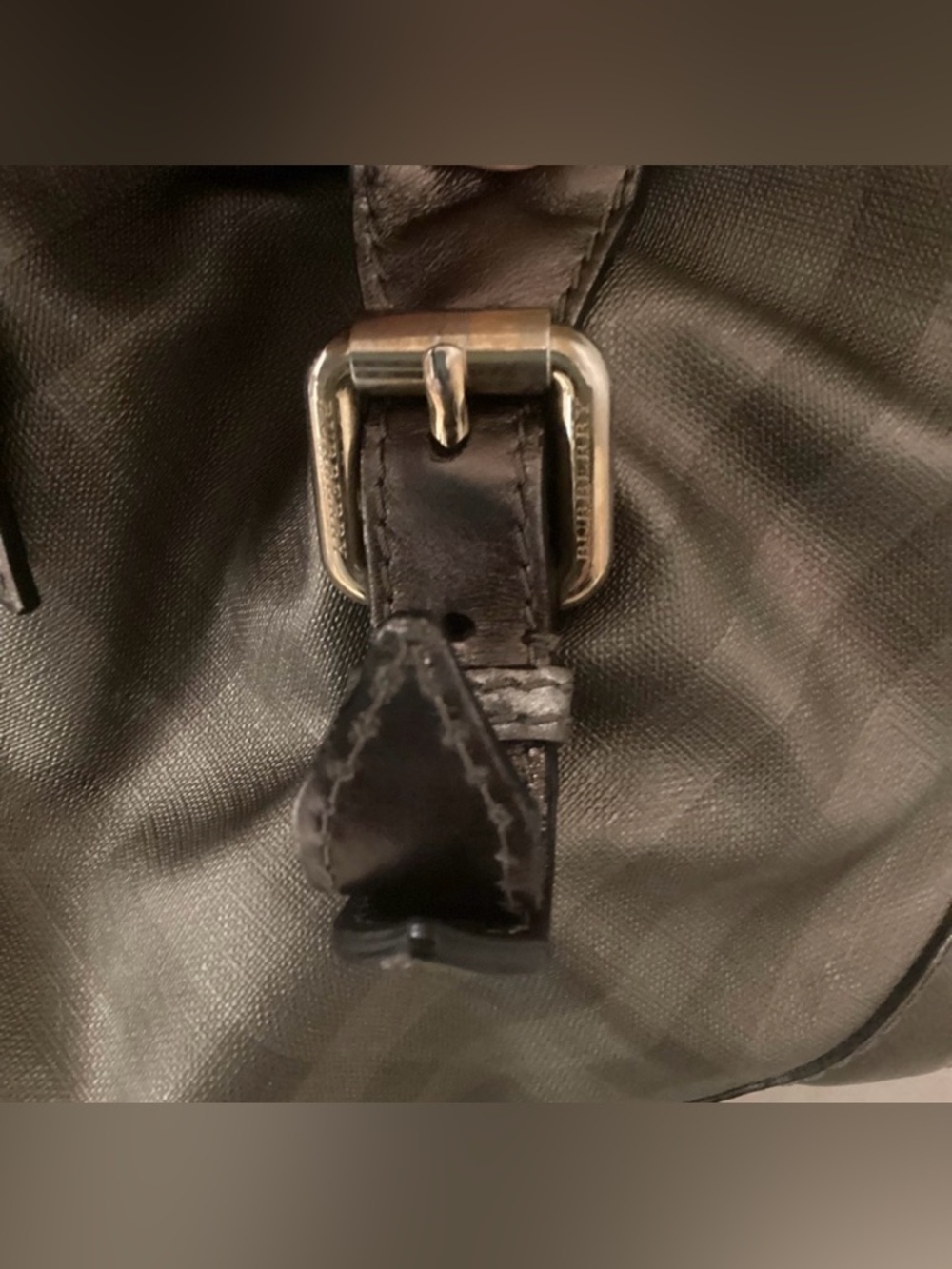 Burberry Nova Check Silver Leather Tote Bag, NFS - Picture 8 of 11
